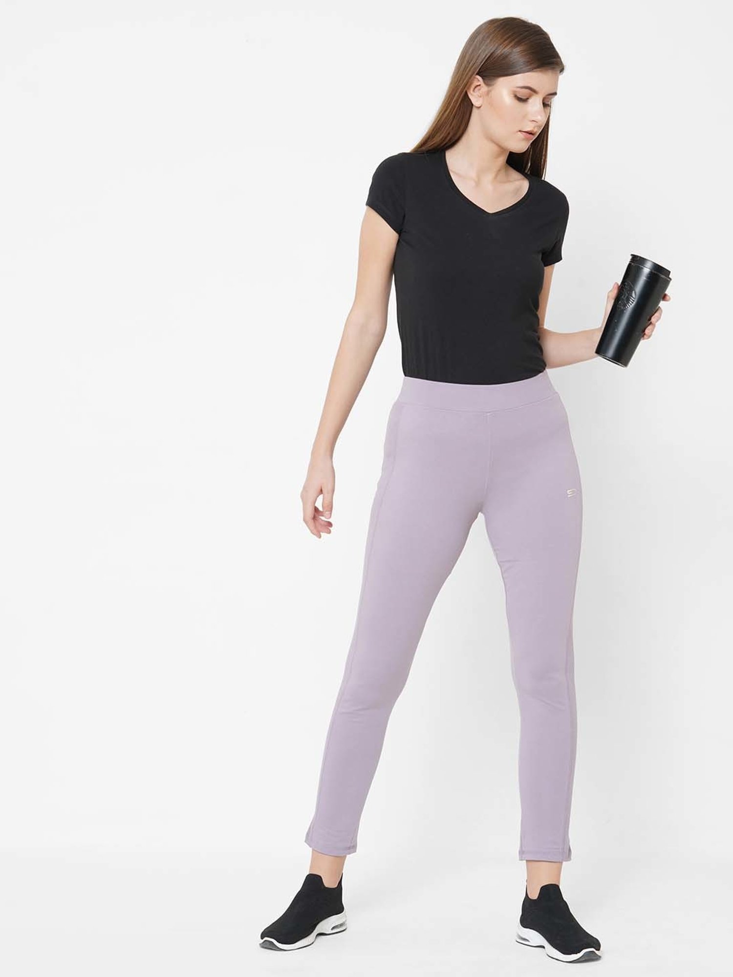 Sweet Dreams Grey Mid Rise Sports Tights