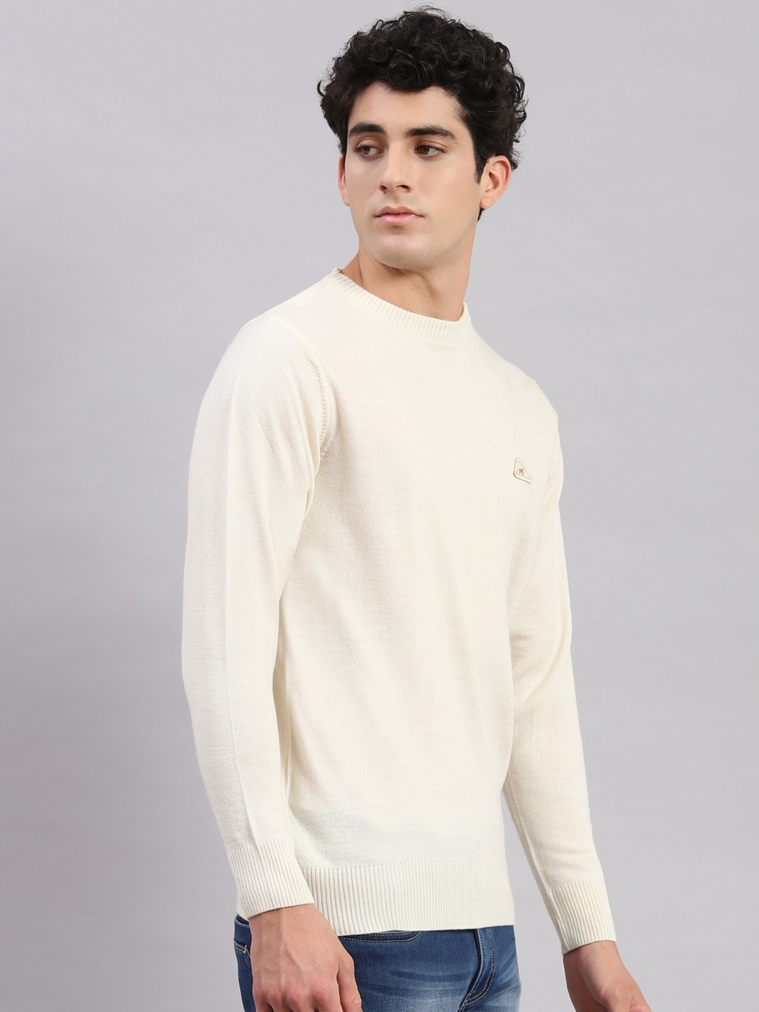 Monte Carlo Cream Regular Fit Sweater