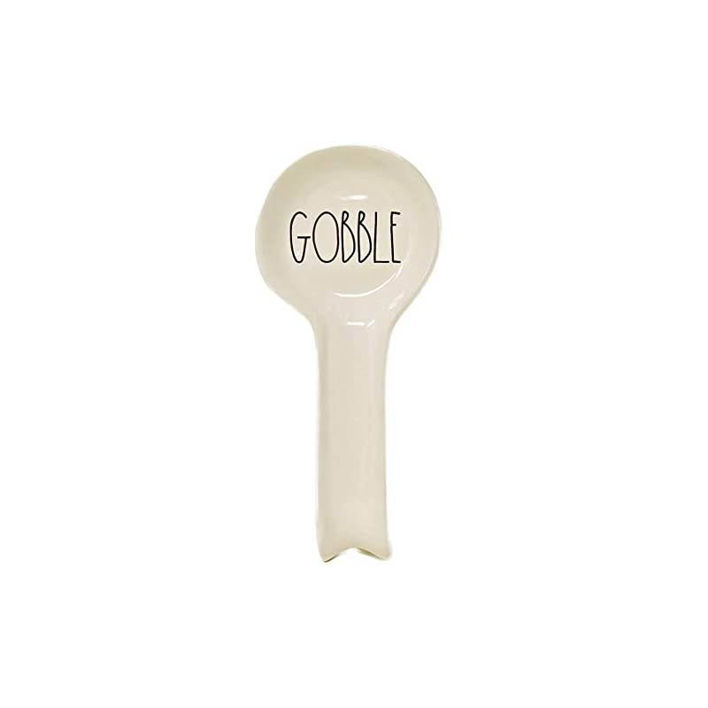 By Magenta GOBBLE Ceramic LL Spoon Rest With Word Facing Handle