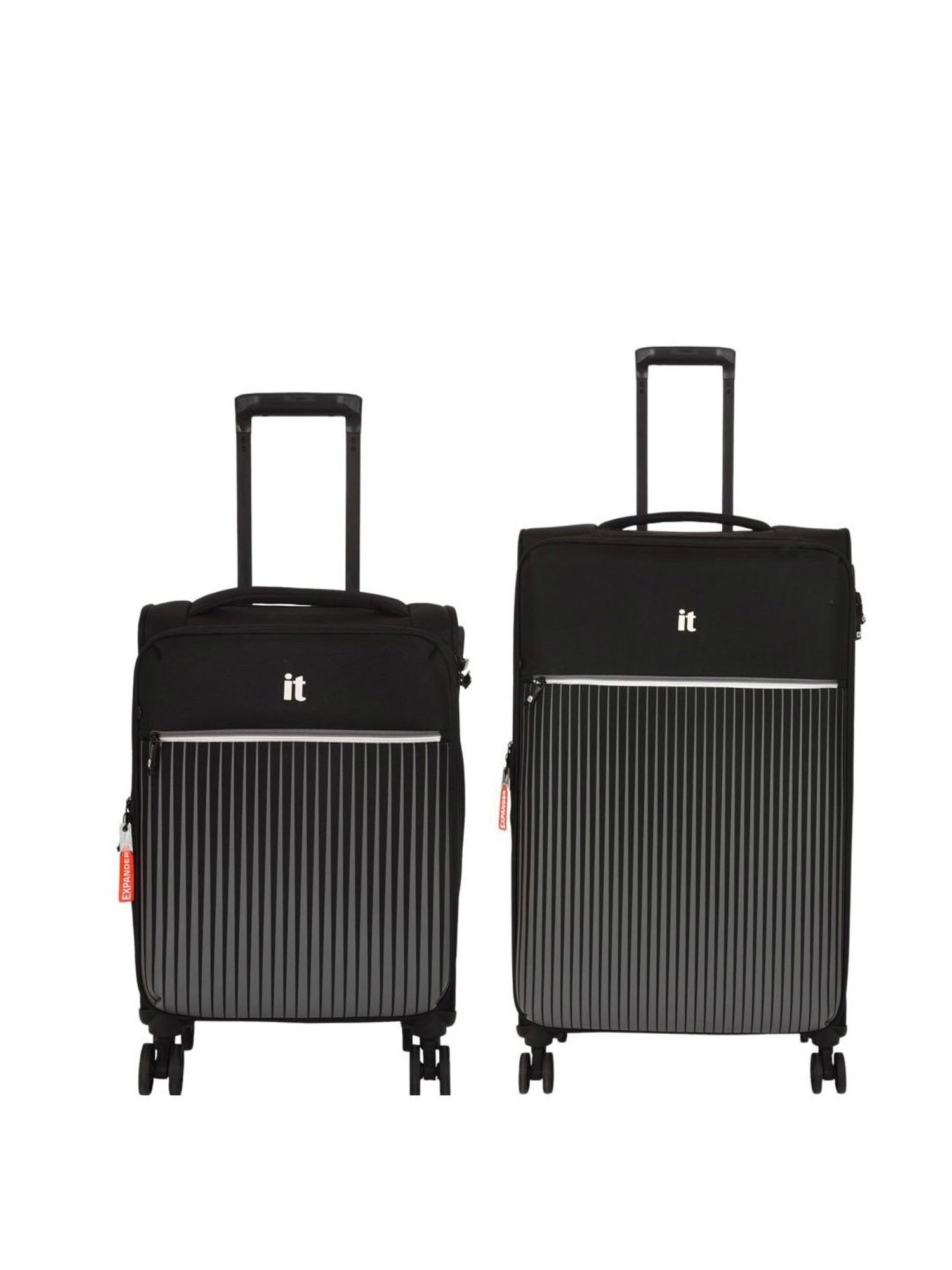 it luggage The Lite Black Combo-24 & 20 inches Expandable Soft Case Luggage Trolley with TSA Lock