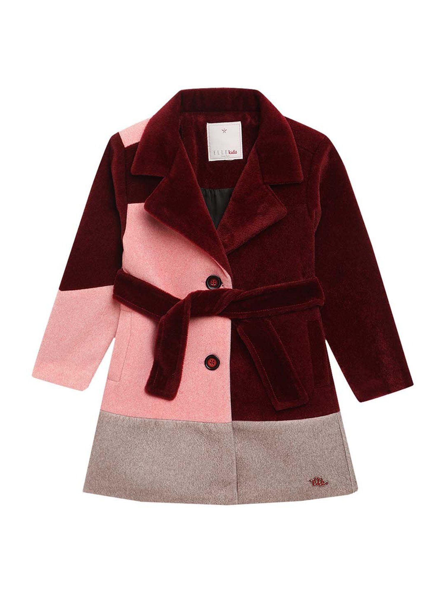Elle Kids Multicolor Regular Fit Coat