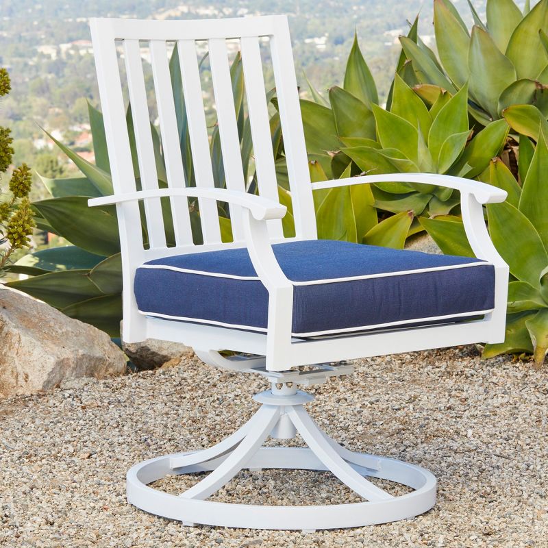 7pc Bridgeport Coastal Dining Set Blue - Royal Garden