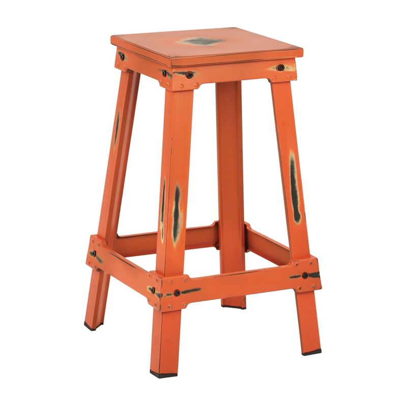 26" New Castle Counter Height Barstool Antique Orange - OSP Home Furnishings