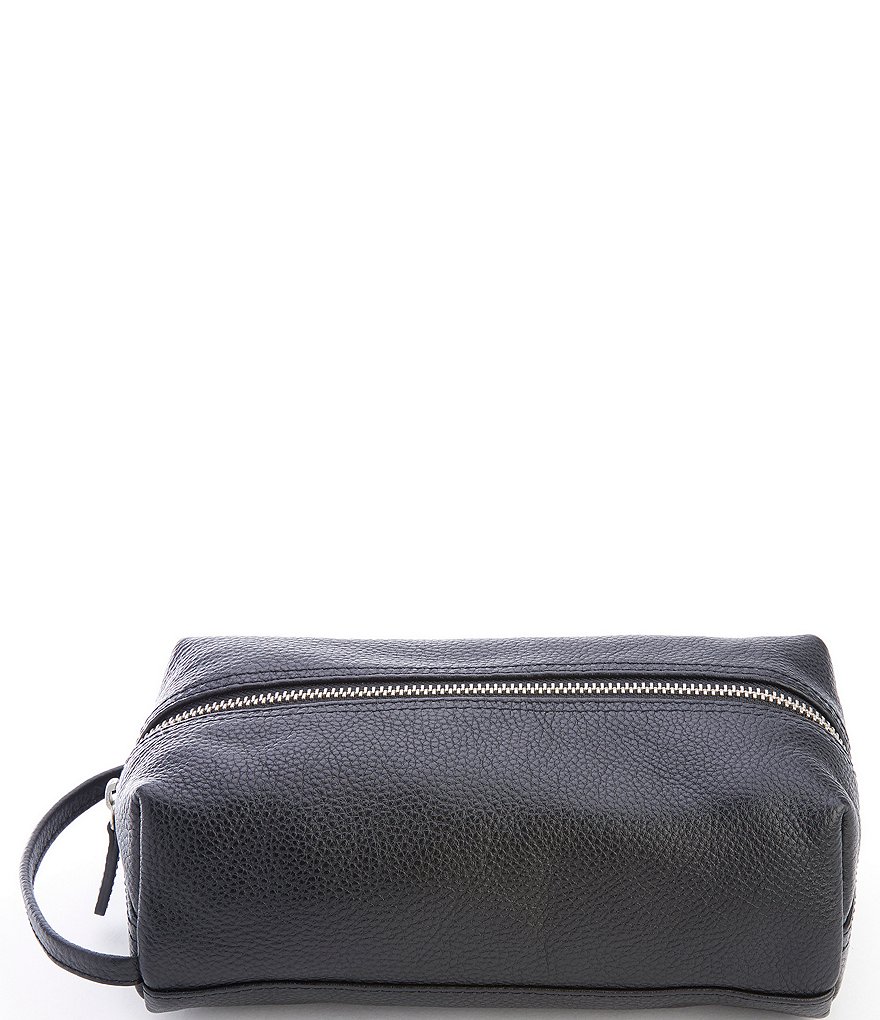 ROYCE New York Genuine Leather Compact Toiletry Bag
