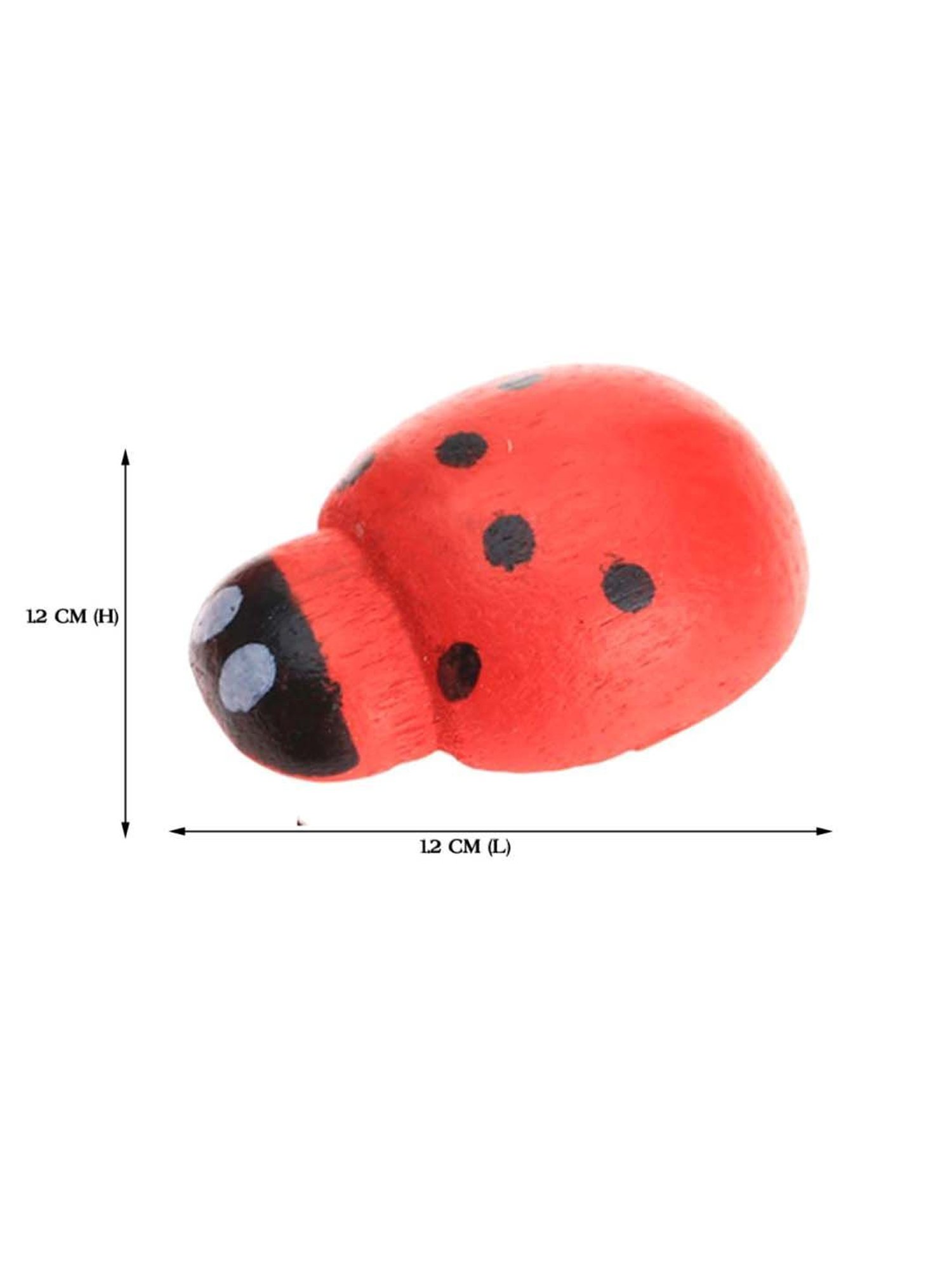 Tayhaa Red & Black Plastic Toy Beetle Showpiece - Set of 14