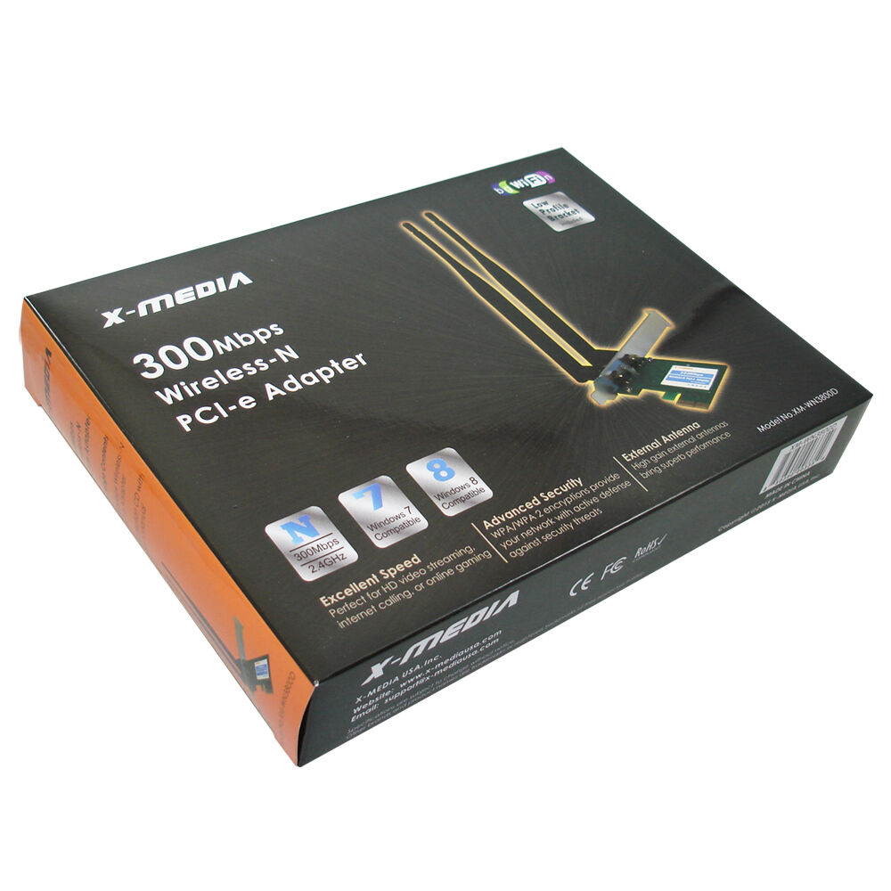 X-MEDIA XM-WN3800D 300Mbps Wireless PCI Express Card, WiFi PCIe Network Adapter