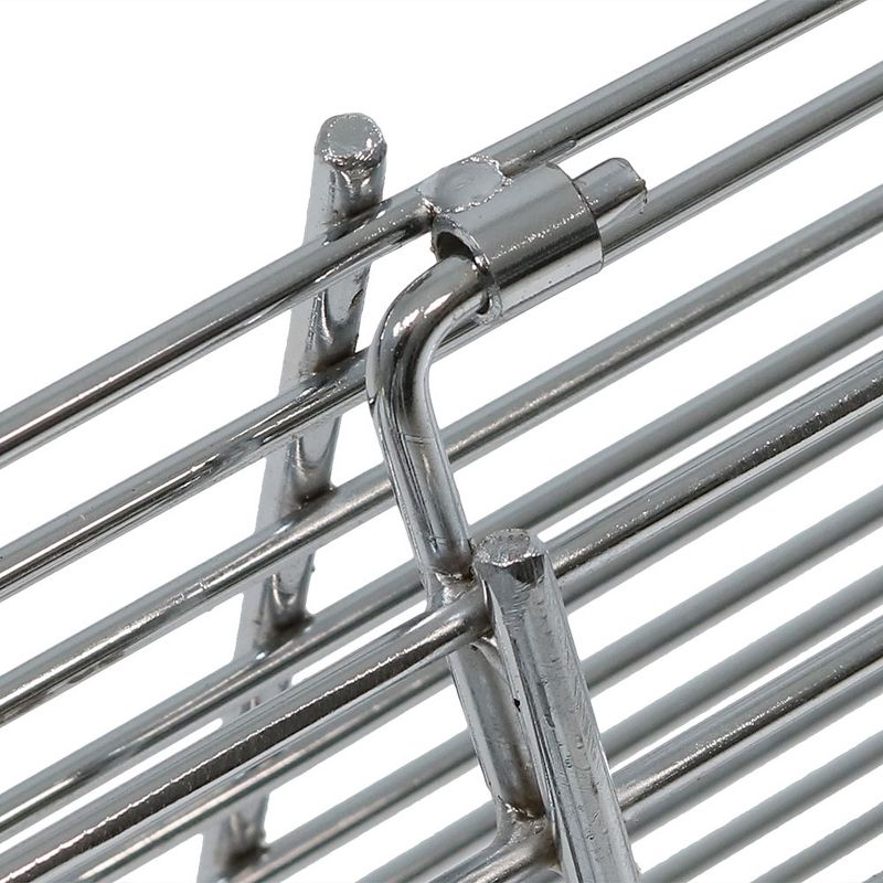 Sunnydaze Outdoor Camping Portable Heavy-Duty Foldable Chrome-Plated Fire Pit Cooking Grill Grate - 36"