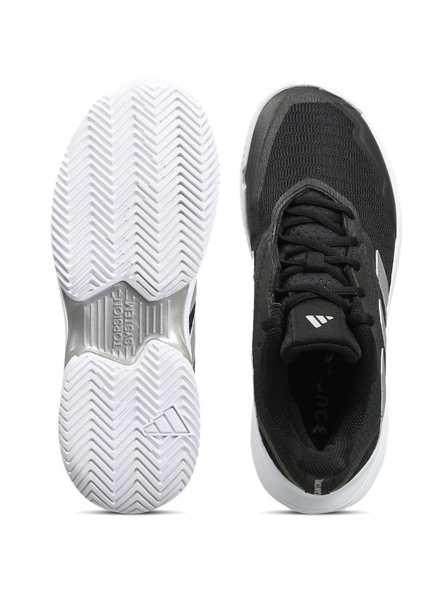 Adidas Women's CourtJam Control Black Tennis Shoes