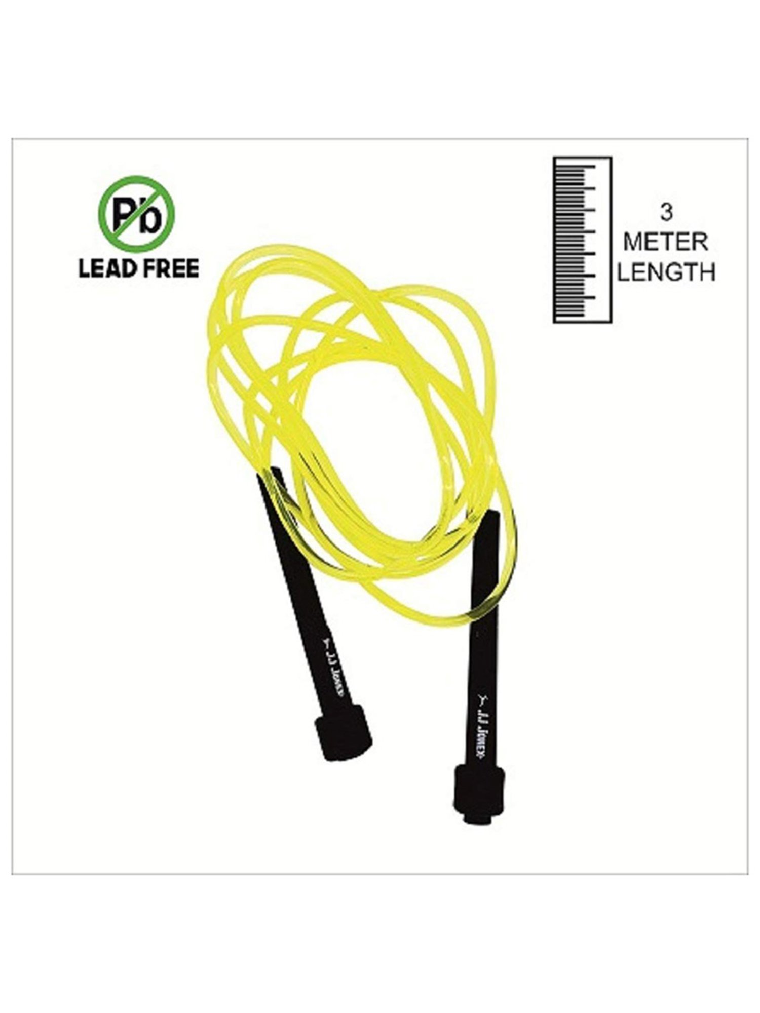 JJ Jonex Speed Adjustable Skipping Rope Gym,Home and Fat Burner Fitness Workout (Yellow)