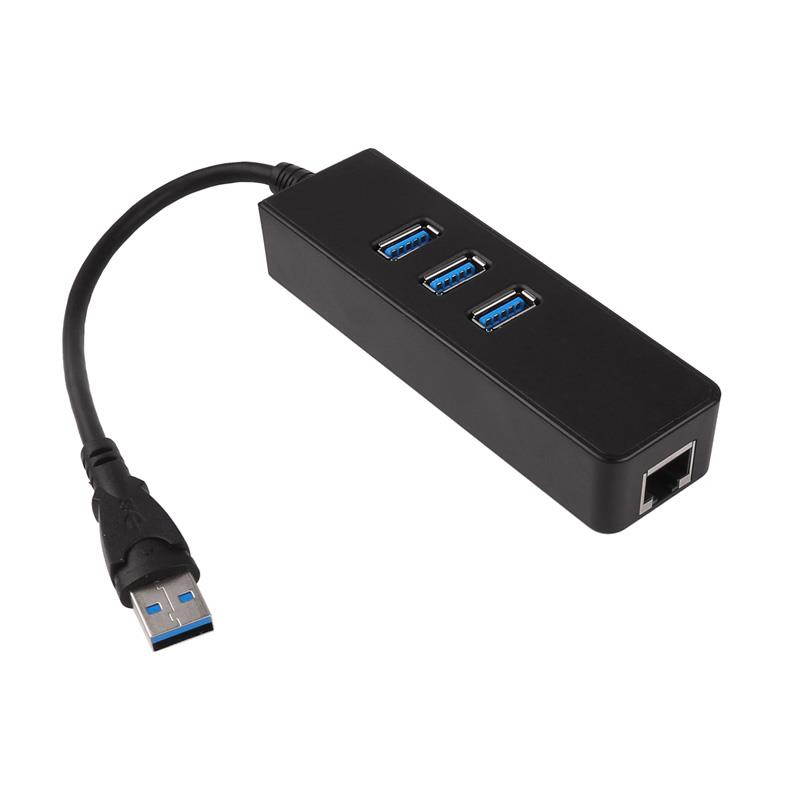 axGear USB 3.0 Hub 3 Ports USB Lan Card 10/100/1000 Gigabit Ethernet Network Adapter