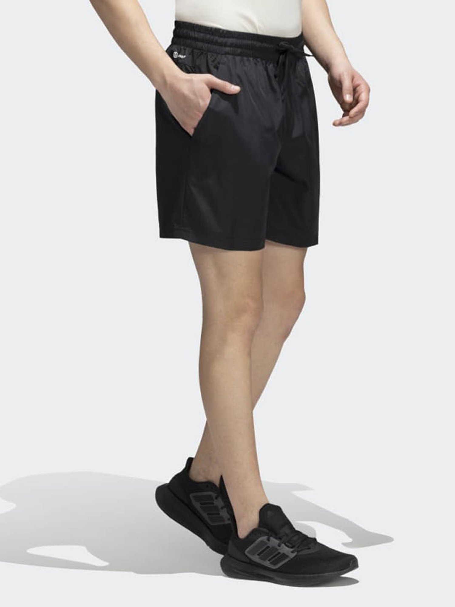 Adidas Shine Black Regular Fit Sports Shorts