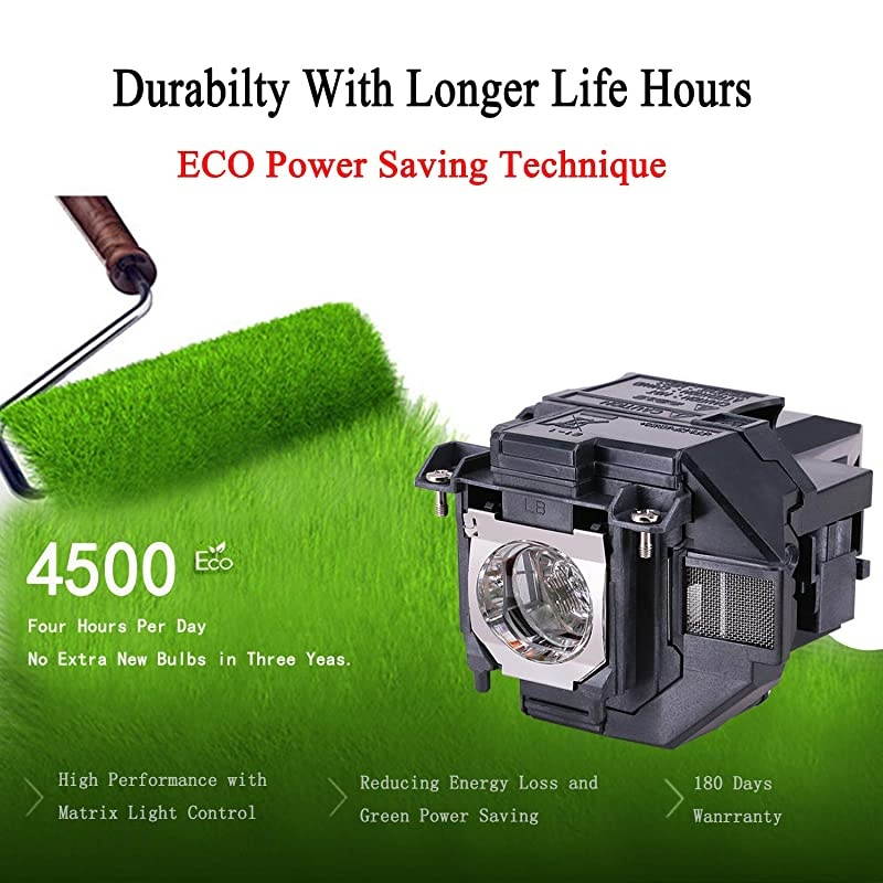 Replacement Projector Lamp for ELPLP96 Epson Powerlite Home Cinema 2100 2150 1060 660 760hd VS250 VS350 VS355 EX9210 EX9220 EX3260 EX5260 EX7260 X39 W39 S39 109W V13H010L96 Lamp Bulb Replacement