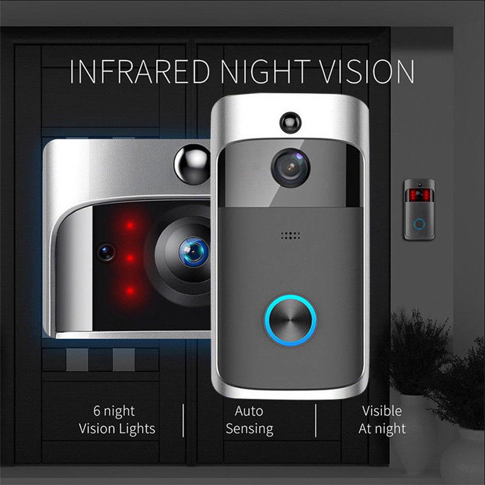 Video Doorbell Smart Wireless WiFi Security Door Bell Visual Recording Home Monitor Night Vision Intercom Door for Android&Ios Mobile