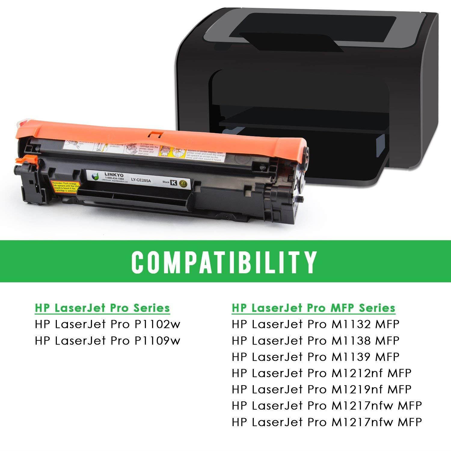 LINKYO Compatible Toner Cartridge Replacement for HP 85A CE285A (Black)