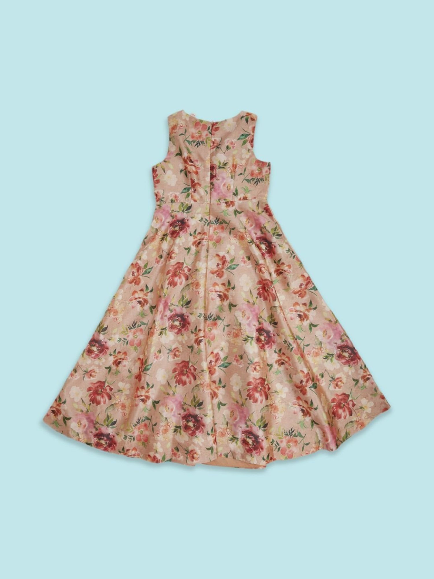 Akkriti by Pantaloons Kids Peach Floral Print Dress