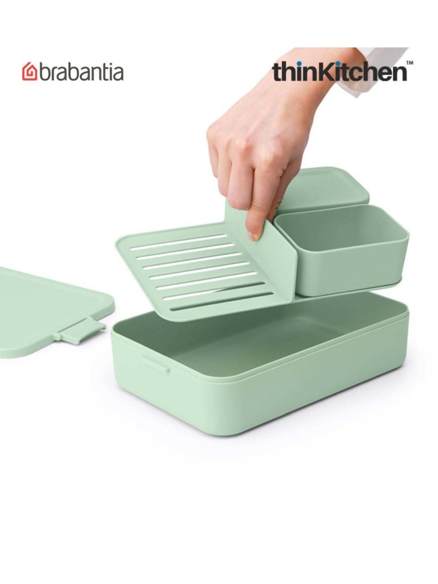 Brabantia Green Plastic Make & Take Lunch Box Bento (2 L)