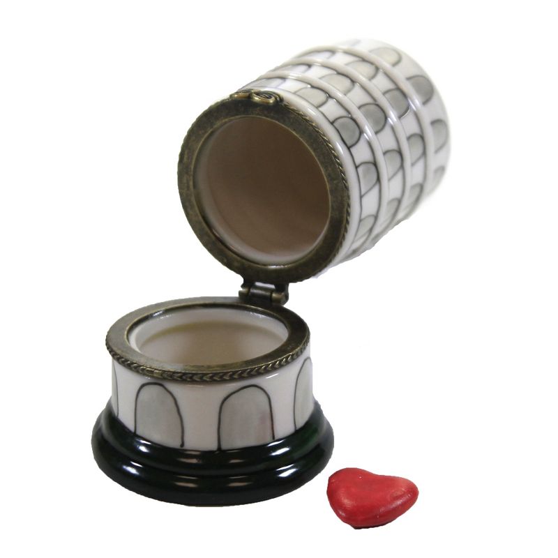 Hinged Trinket Box 3.25" Tower Of Pisa Leaning Italy  -  Decorative Figurines