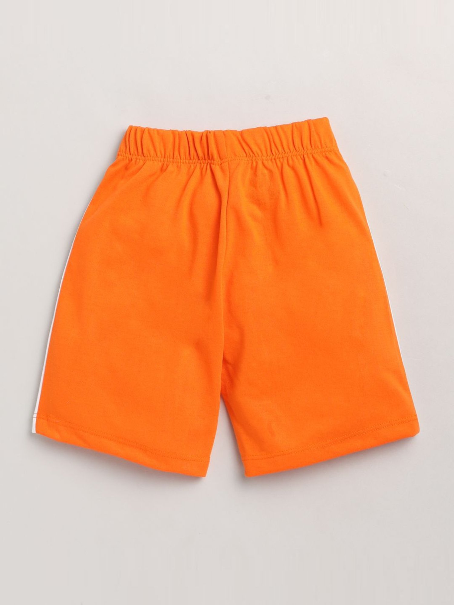 Lazy Shark Kids White Printed T-Shirt & Shorts