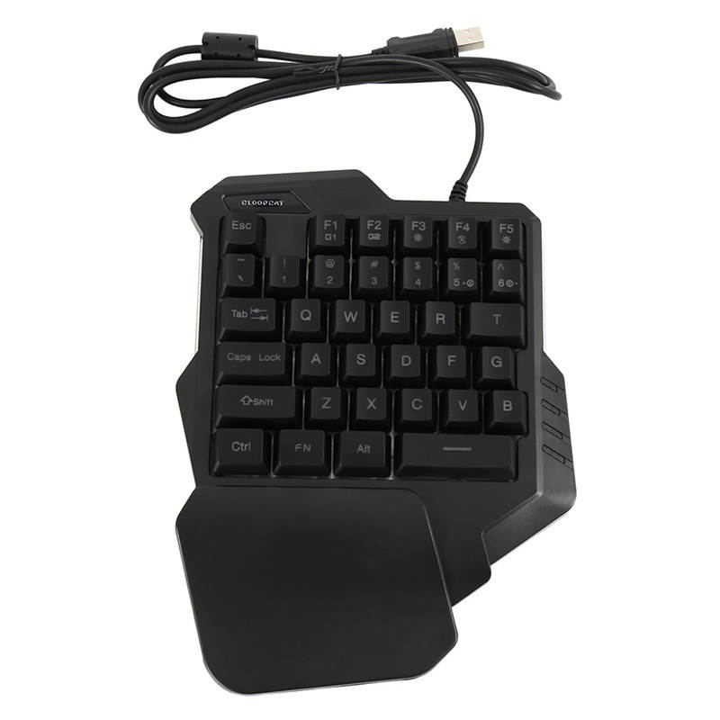 Zgeer Mechanical one-handed keyboard hand game artifact left hand game keypad for Game LOL /Dota / PUBG / Fortnite Black