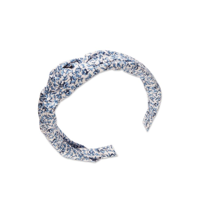 scunci Kids Turban Floral Headband - Blue Floral