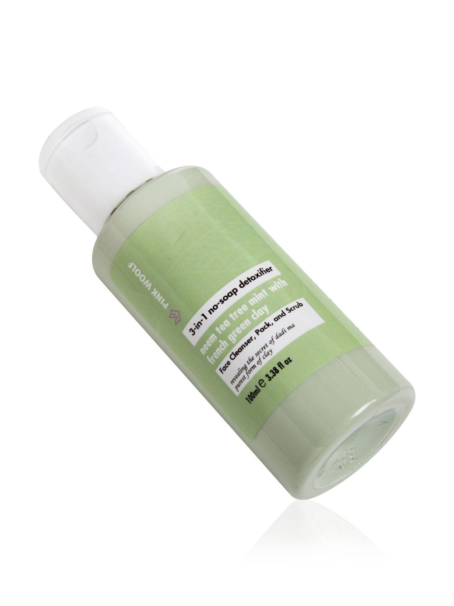 Pink Woolf Face Wash Neem Tea Tree French Green Clay - 100 ml