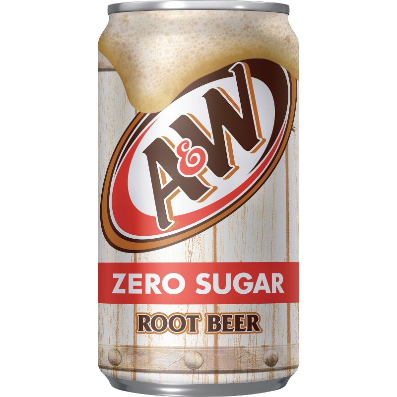 A&W Zero Sugar Root Beer Soda - 6pk/7.5 fl oz Cans