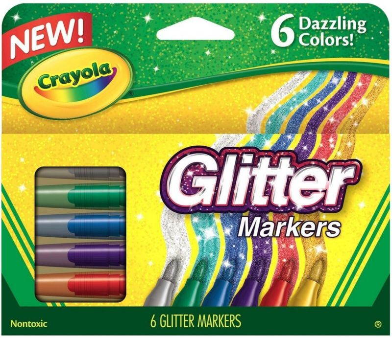 Crayola Glitter Marker 6 ea