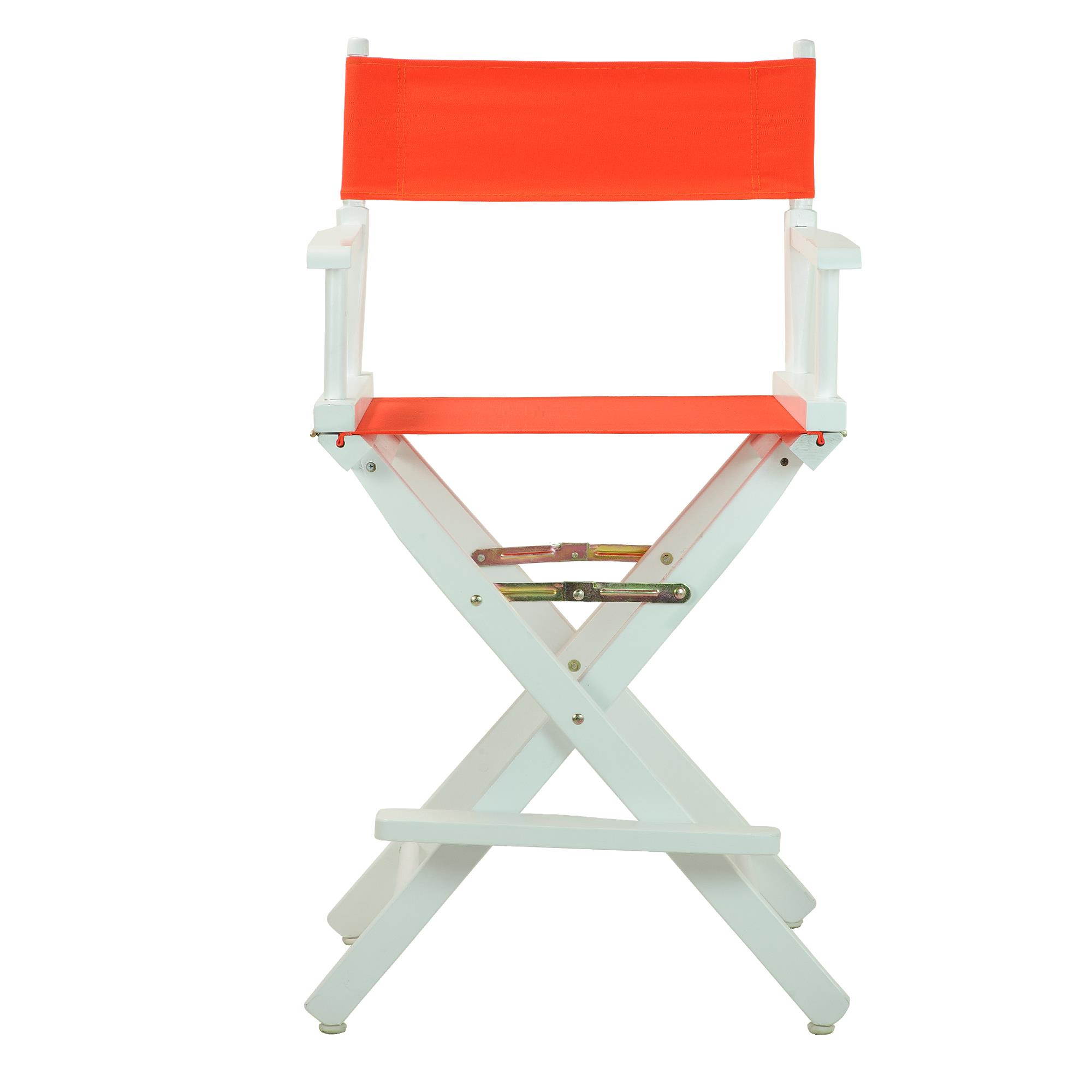 Casual Home 220-01-021-19 24 in. Directors Chair White Frame with Orange Canvas