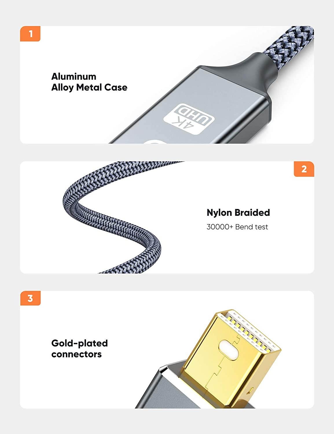 Mini DisplayPort to DisplayPort Cable 3.3ft ALCLAP [4K@60Hz 2K@165Hz 2K@144Hz] Nylon Braided Thunderbolt 2 to DisplayPort Cable Compatible with MacBook Air/Pro Surface Pro/Dock and More