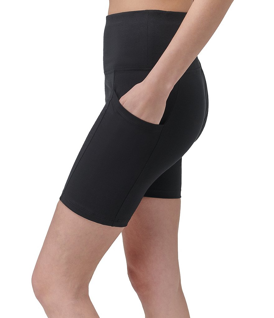 Marc New York Side Pocket High Rise Jersey Knit Biker Shorts