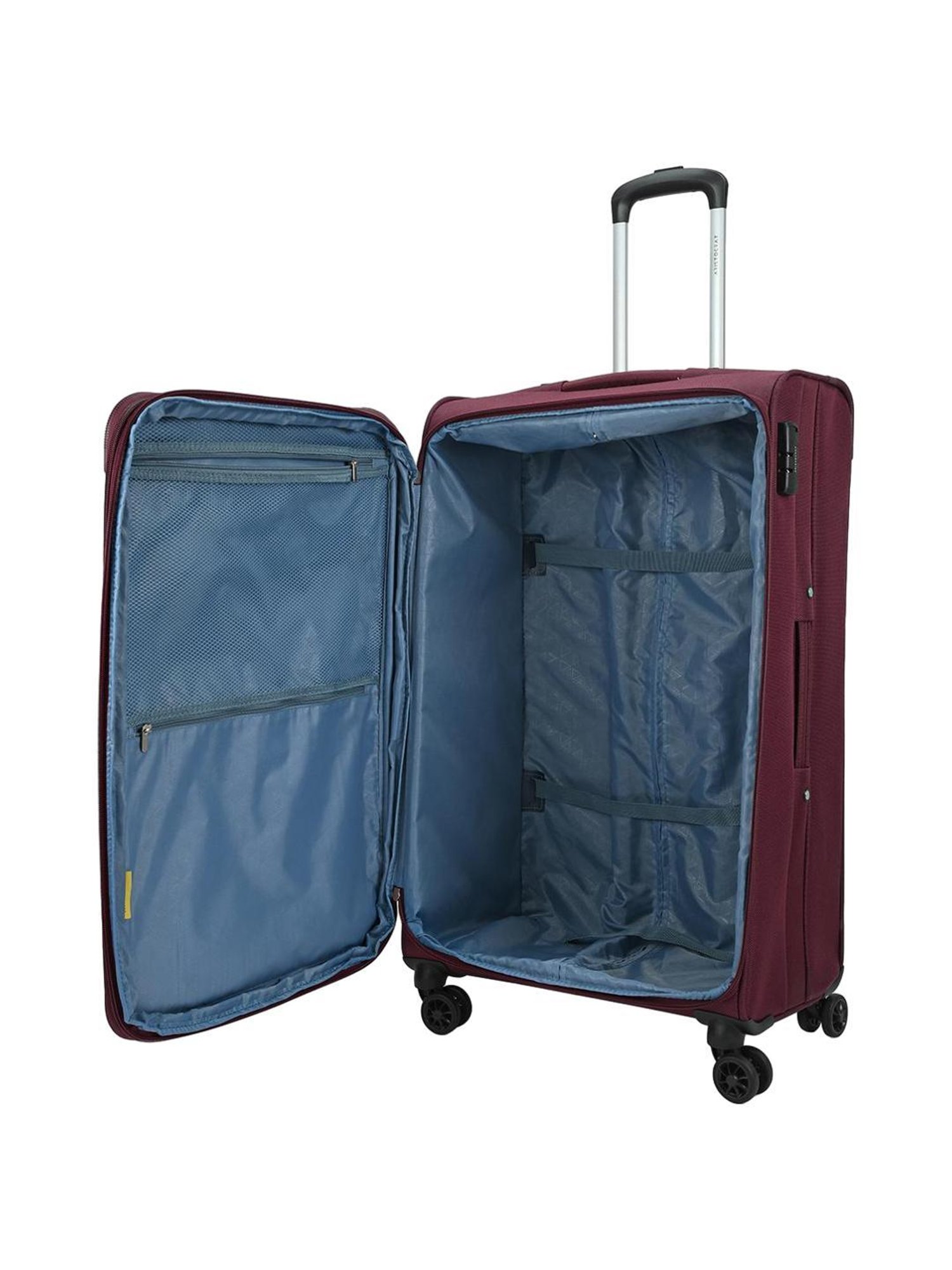 Aristocrat Red Solid Soft Cabin Trolley Bag - 26 cm