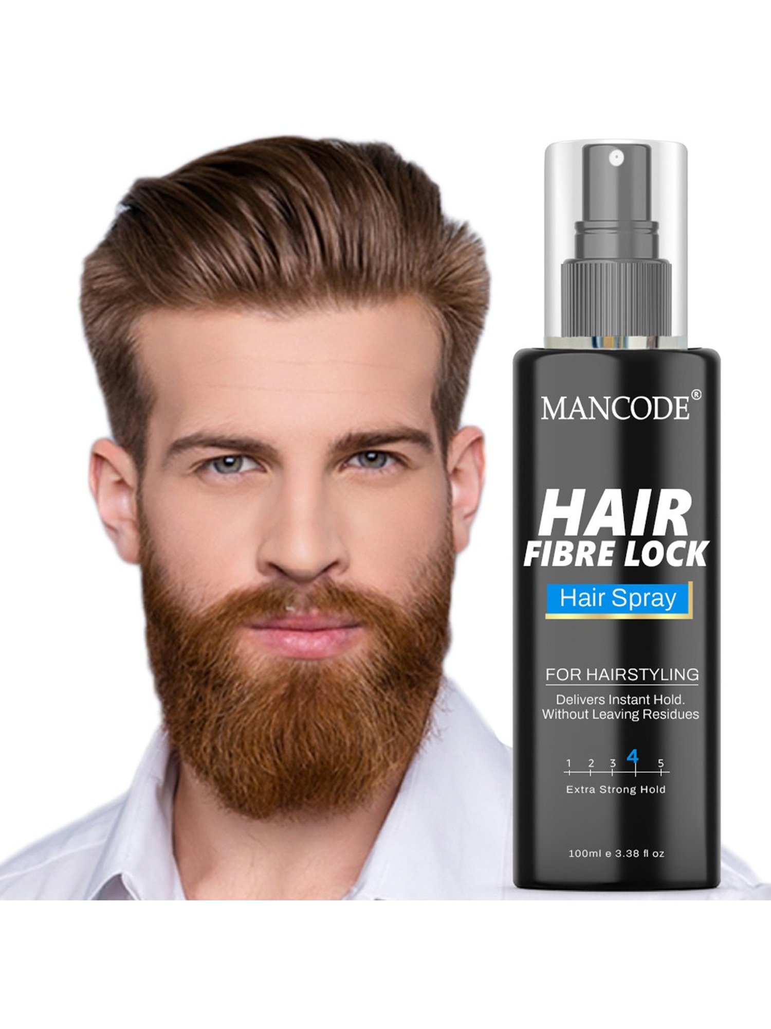 Mancode Hair Fibre Lock Hair Spray For Hair Styling - 100 ml