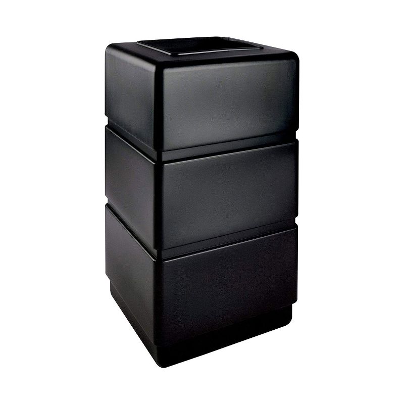 Commercial Zone 732401 38 Gallon Open Top Large Heavy Duty Easy Cleaning Waste Can Trash Container Garbage Bin for Business, Office, or Home, Black