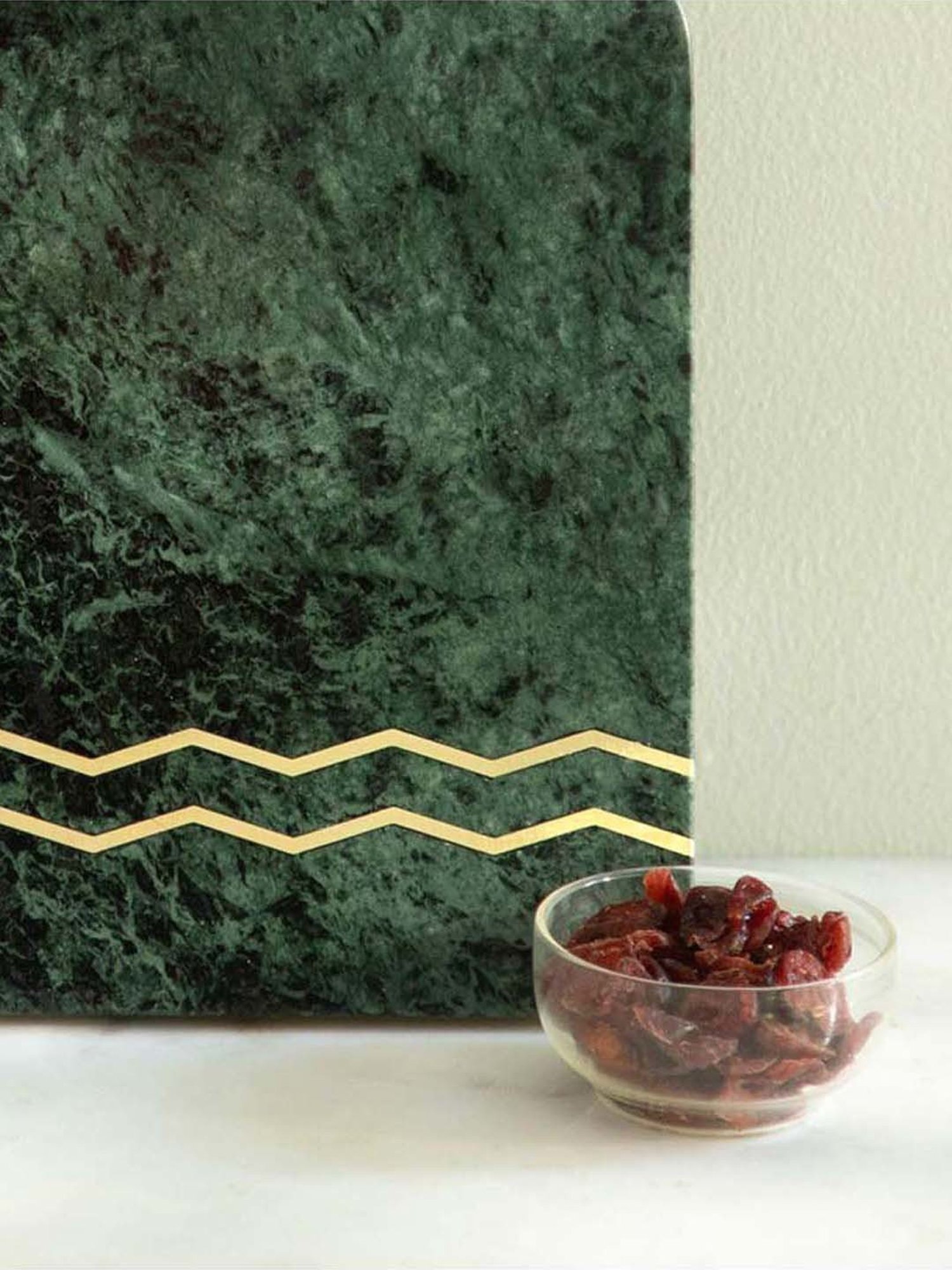 Ellementry Verde Green & Brown Marble Cheese Board