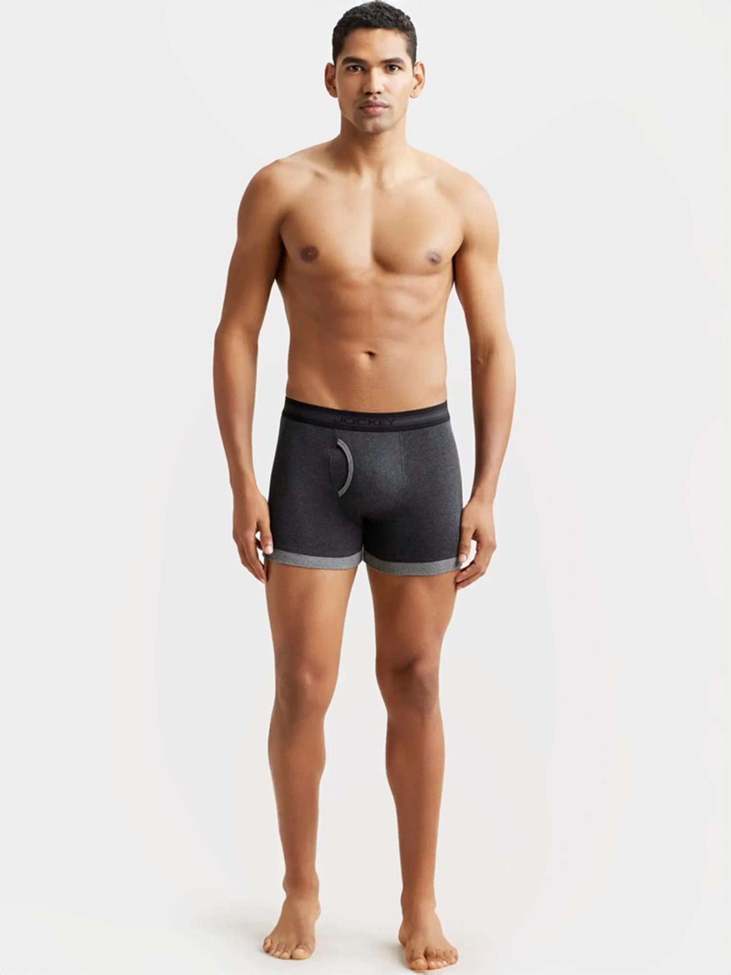 Jockey 1017 Navy Super Combed Cotton Rib Boxer Briefs with Stay Fresh Properties - Pack of 2