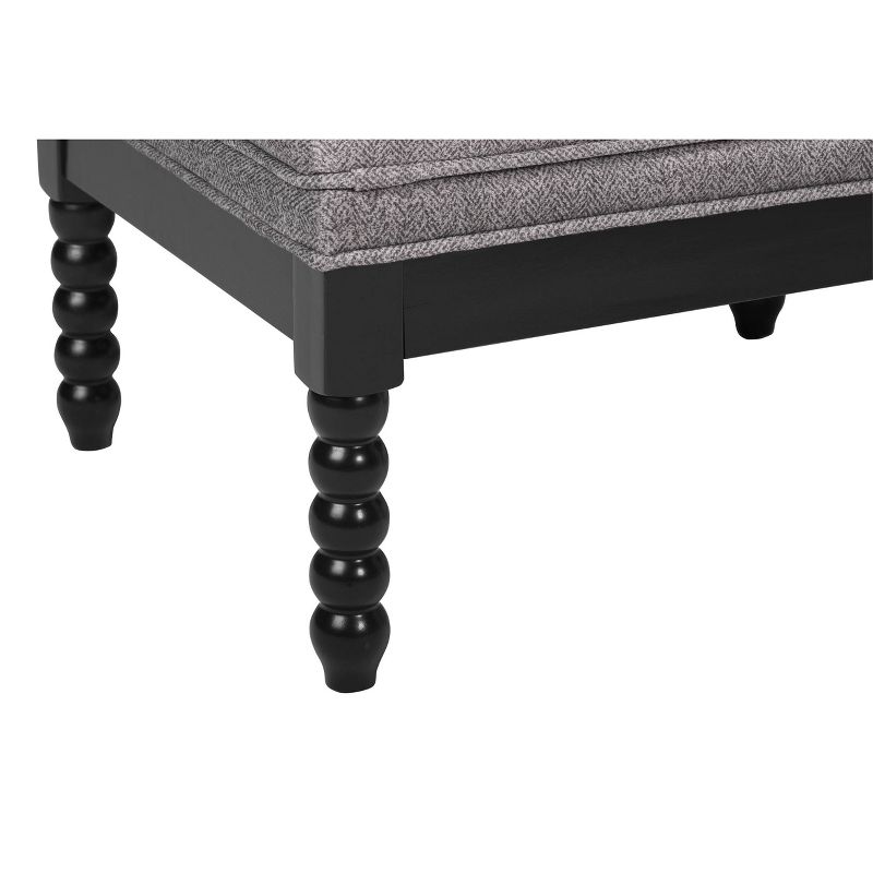 Colonnade Spindle Square Ottoman Pewter - Studio Designs Home