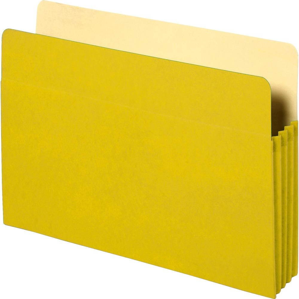 Accordion Pocket 3-1/2" Exp 11-3/4"x9-1/2" Yellow