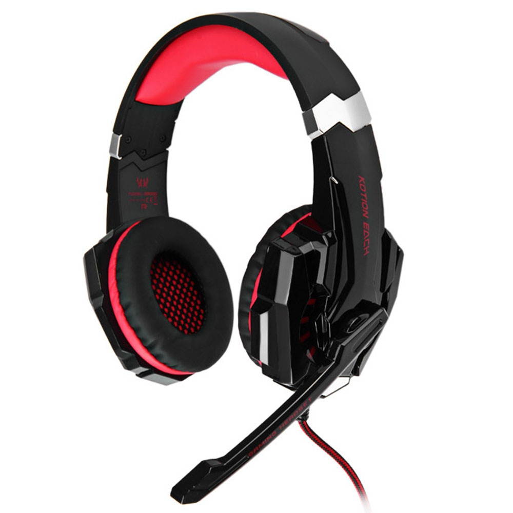 KOTION EACH G9000 Gaming Headphone 7.1 Surround USB Vibration Game Headset Headband Headphone with Mic LED Light for PC Gamer