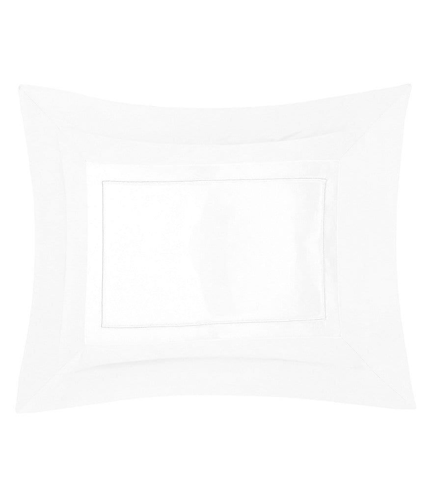 Yves Delorme Lutece Embroidered Cotton Sateen Boudoir Pillow