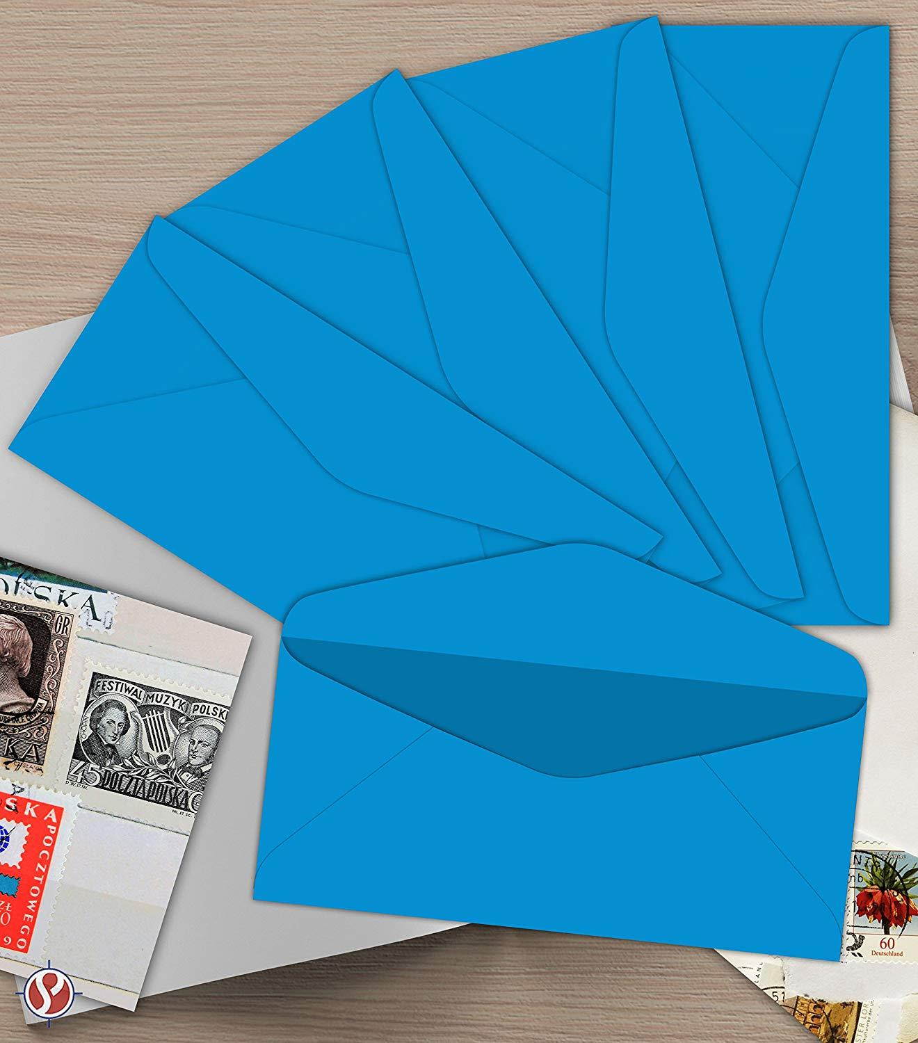 #10 Business Envelopes | 24lb (4 3/4 X 11 inches) | 50 Envelopes Per Pack | Blue