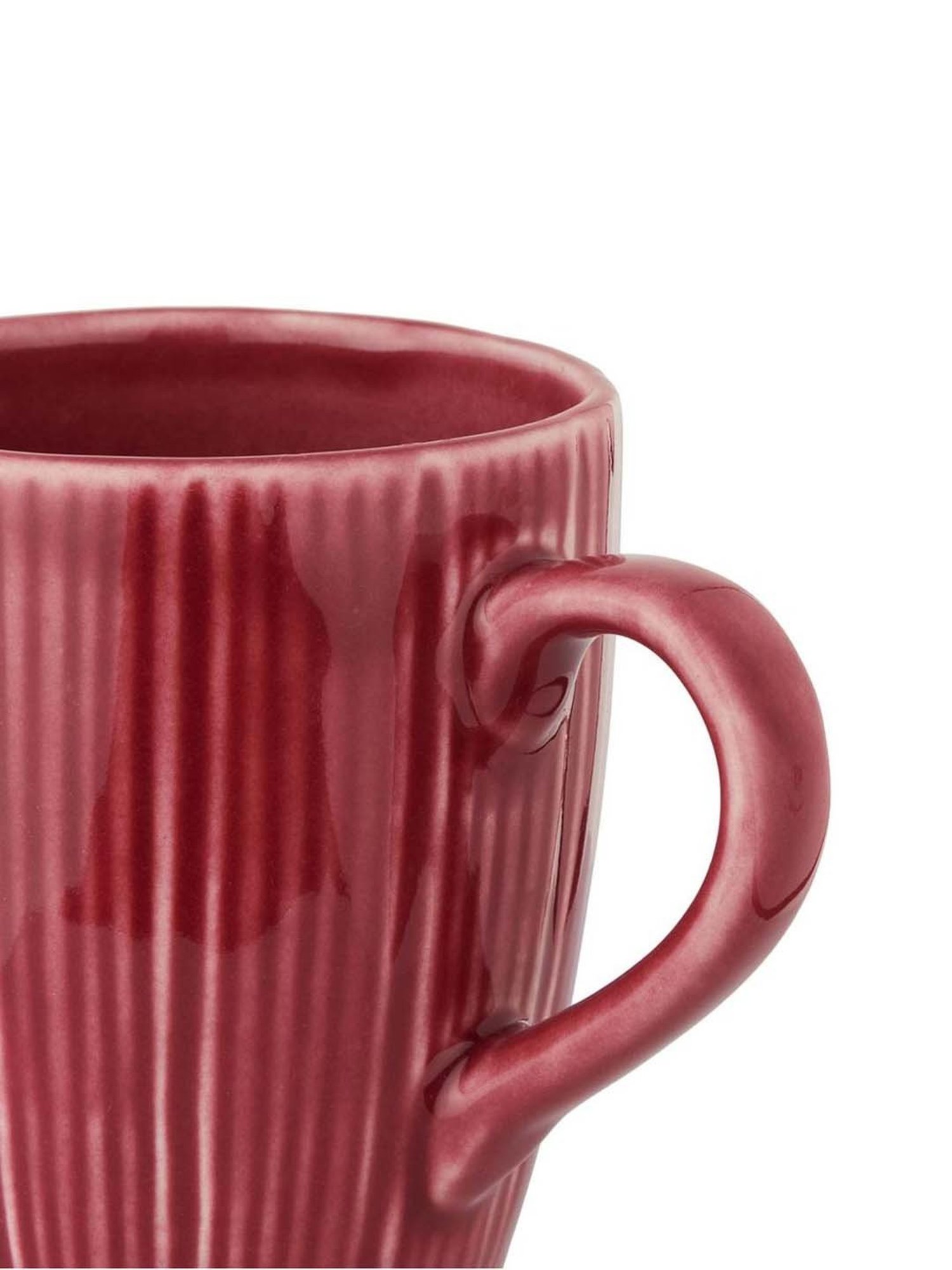 Femora Black Ceramic Coffee Mugs (0.36 L) - Set of 4