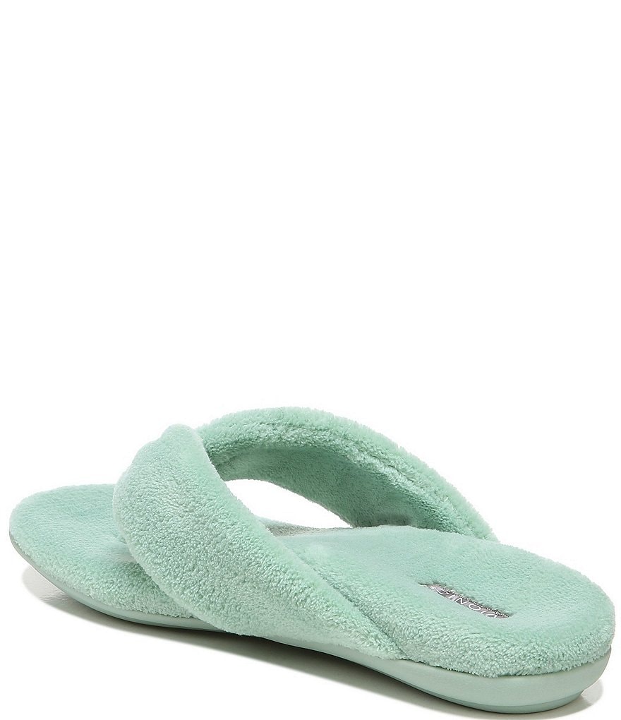 Vionic Lydia Washable Plush Terry Cloth Thong Slippers