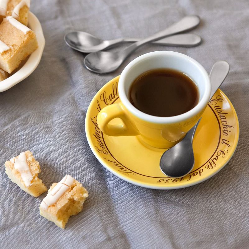 Knork 6 Piece 18/0 Hand Forged Stainless Steel Dishwasher Safe Demitasse Spoon Set for Coffee, Tea, and Cappuccino, Matte Silver