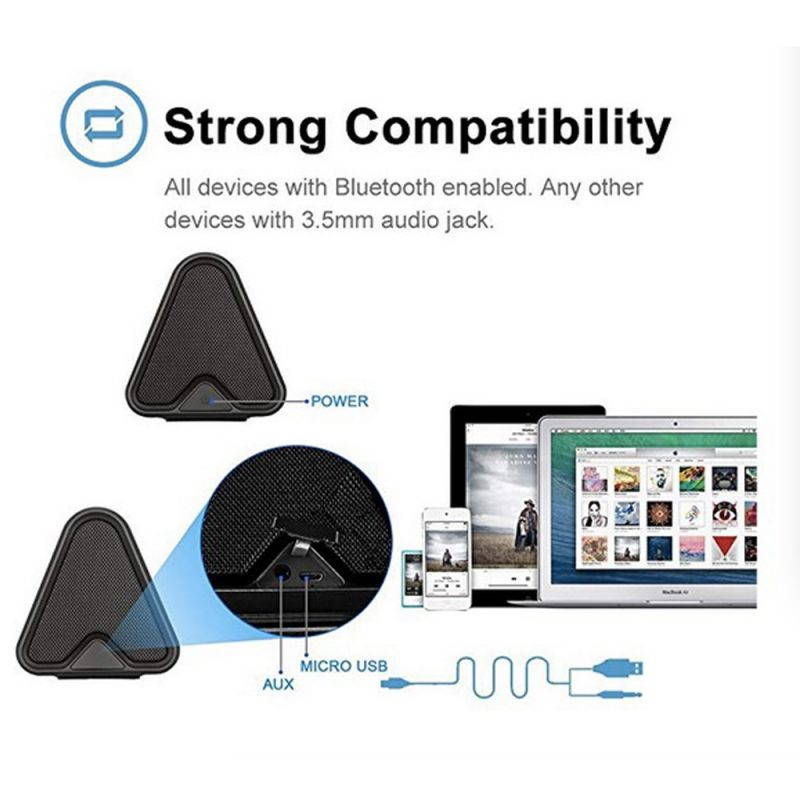 Wireless Bluetooth Speakers, Fuleadture Portable Outdoor Home 16W Output HD Bass Stereo Speaker with Microphone and Virtual 3D Bright Lights for All Bluetooth Devices