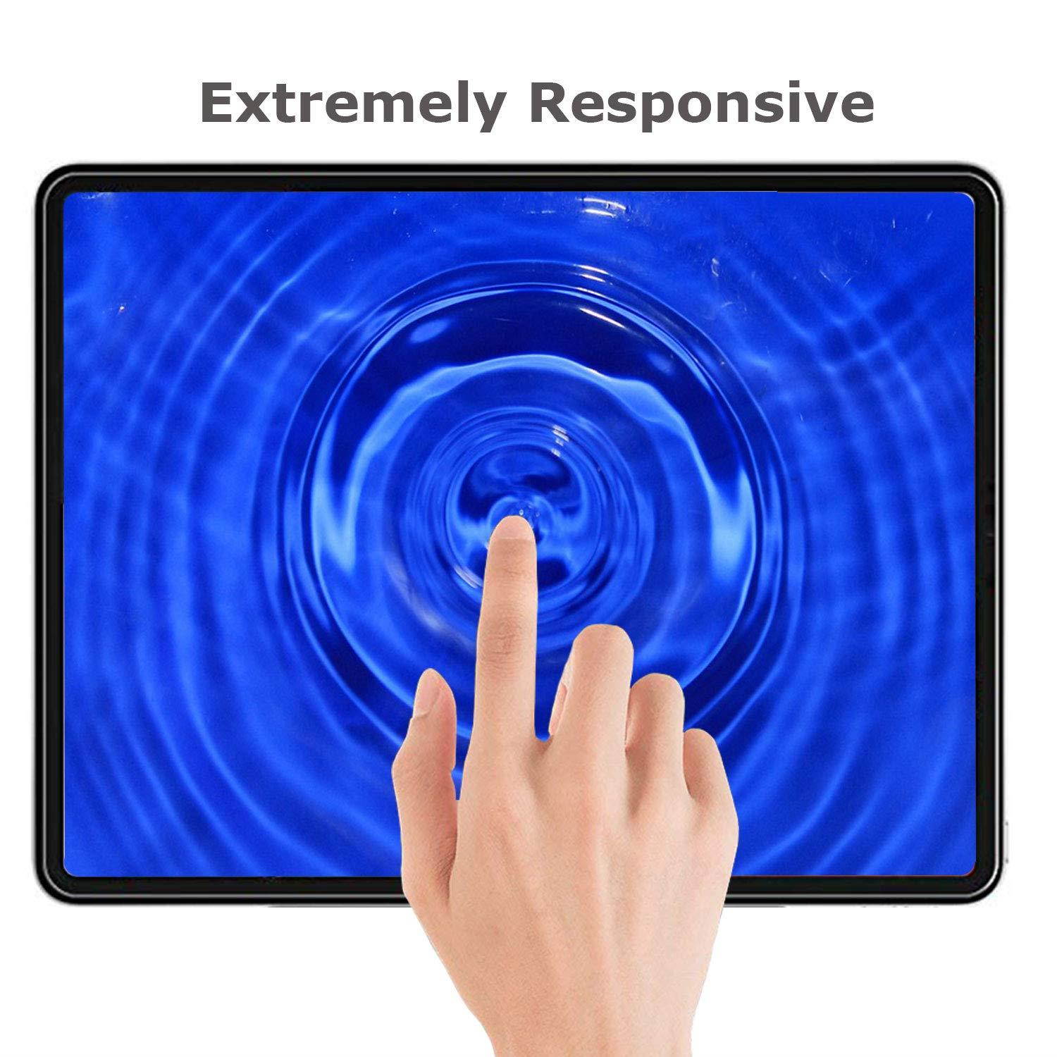 [2 Pack] EpicGadget Screen Protector for New iPad Pro 12.9 (2018 Release), Tempered Glass Screen Protector with Apple Pencil and Face ID Compatible/High Definition/Scratch Resistant/Bubble Free