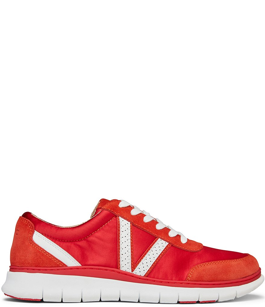 Vionic Nana Satin Leather Lace-Up Sneakers