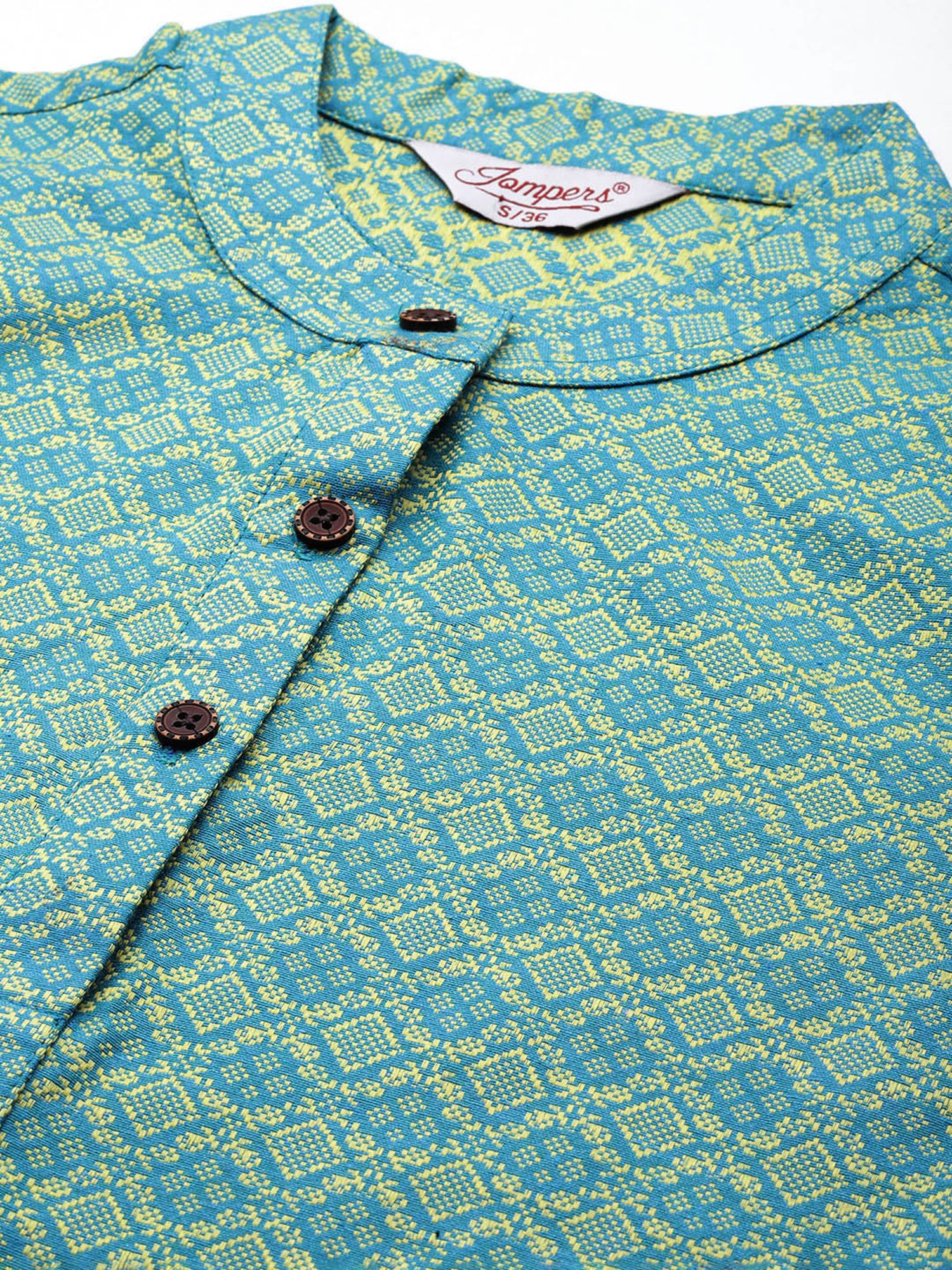 Jompers Blue Embroidered Kurta With Palazzo & Dupatta