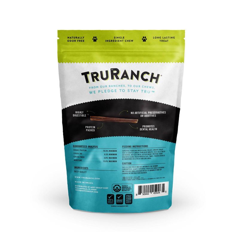 TruRanch Gullet Sticks Beef Dog Treats - 7ct