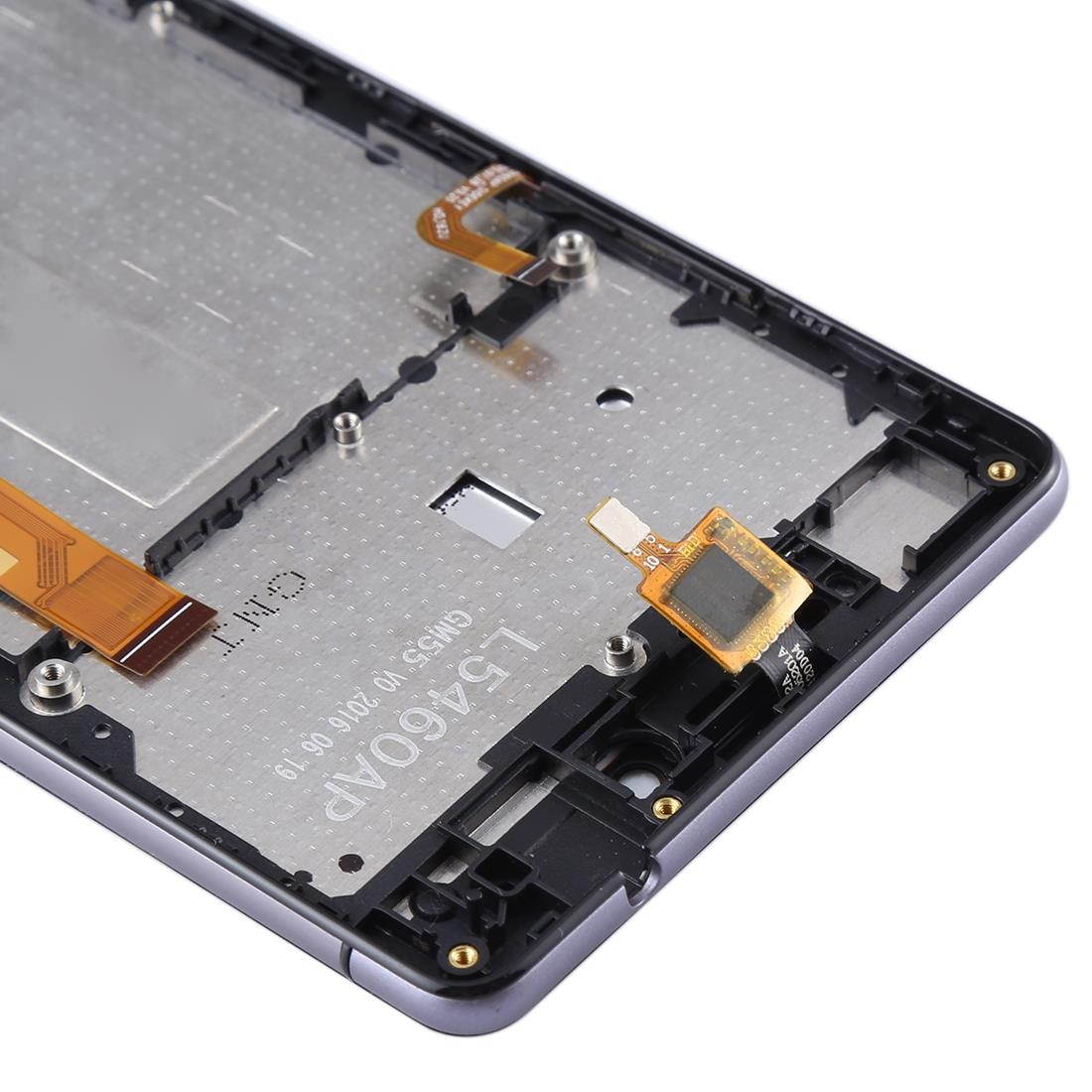 LCD Screen and Digitizer Full Assembly with Frame for Wiko Fever 4G (Black)