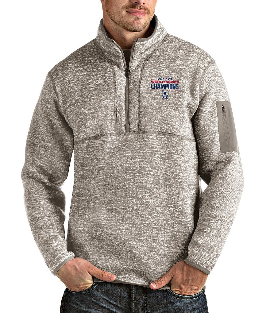 Antigua Los Angeles Dodgers 2020 MLB World Series Champions Fortune Quarter-Zip Pullover